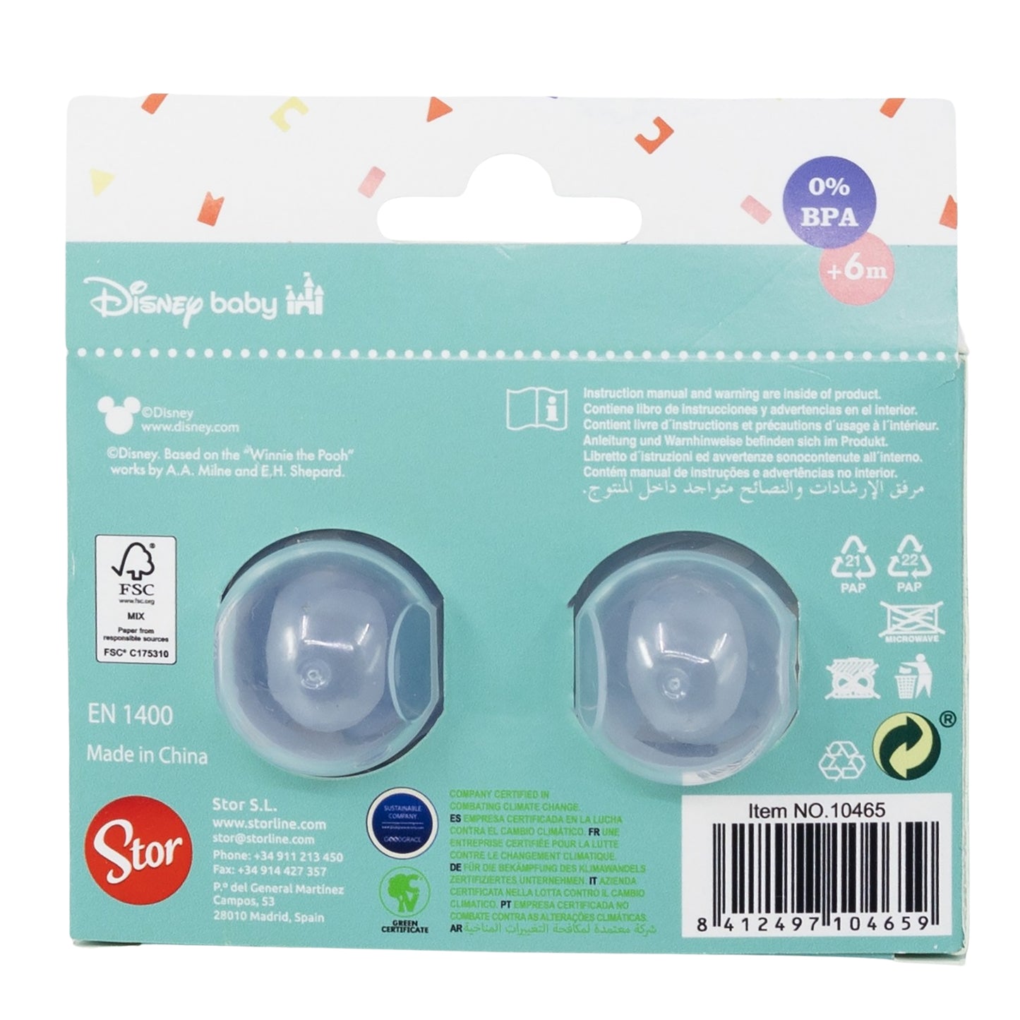 2 snuð 6m+ │ Mikki Mús