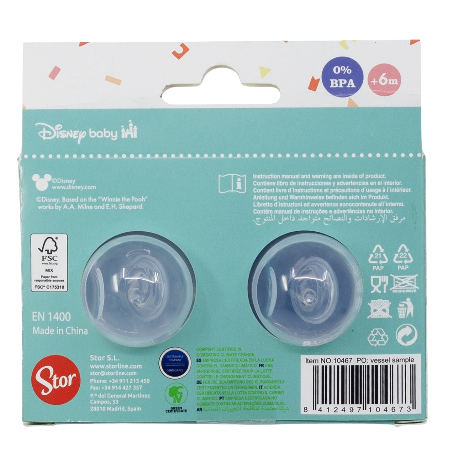 2 snuð 6m+ │ Mikki Mús