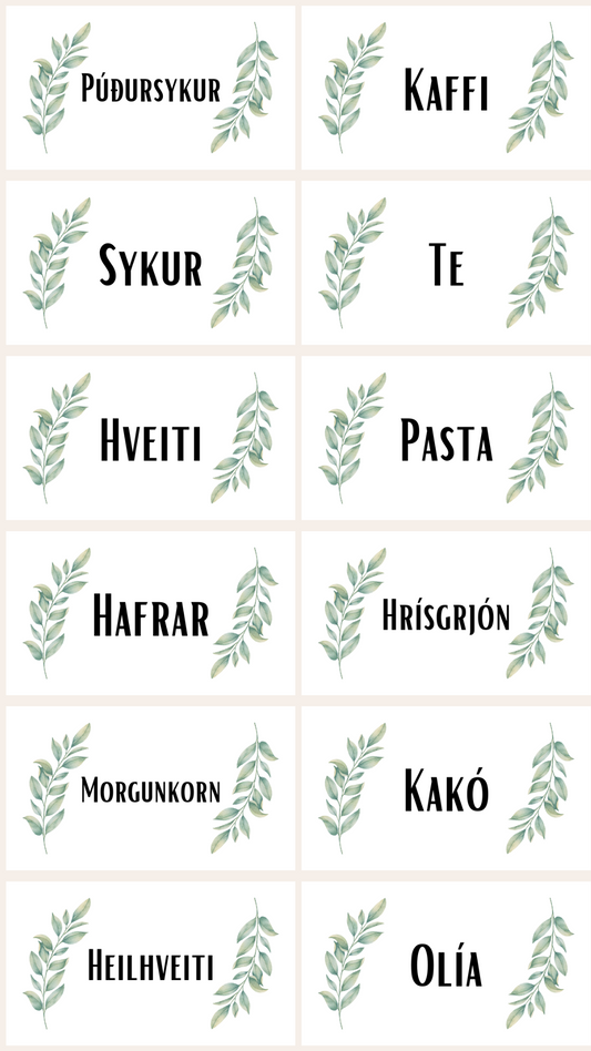 Skipulags límmiðar │ 12 saman