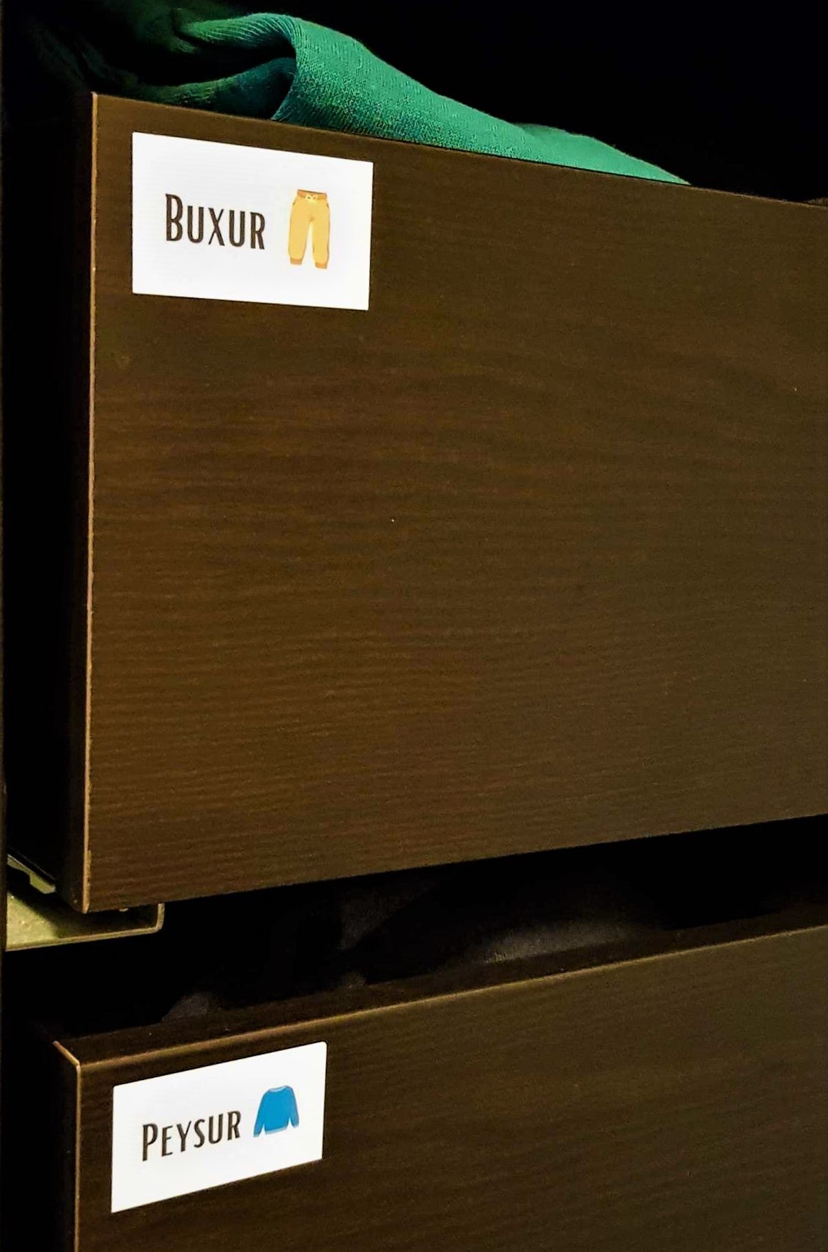 Skipulags límmiðar │ Fataskúffur │ 8 saman