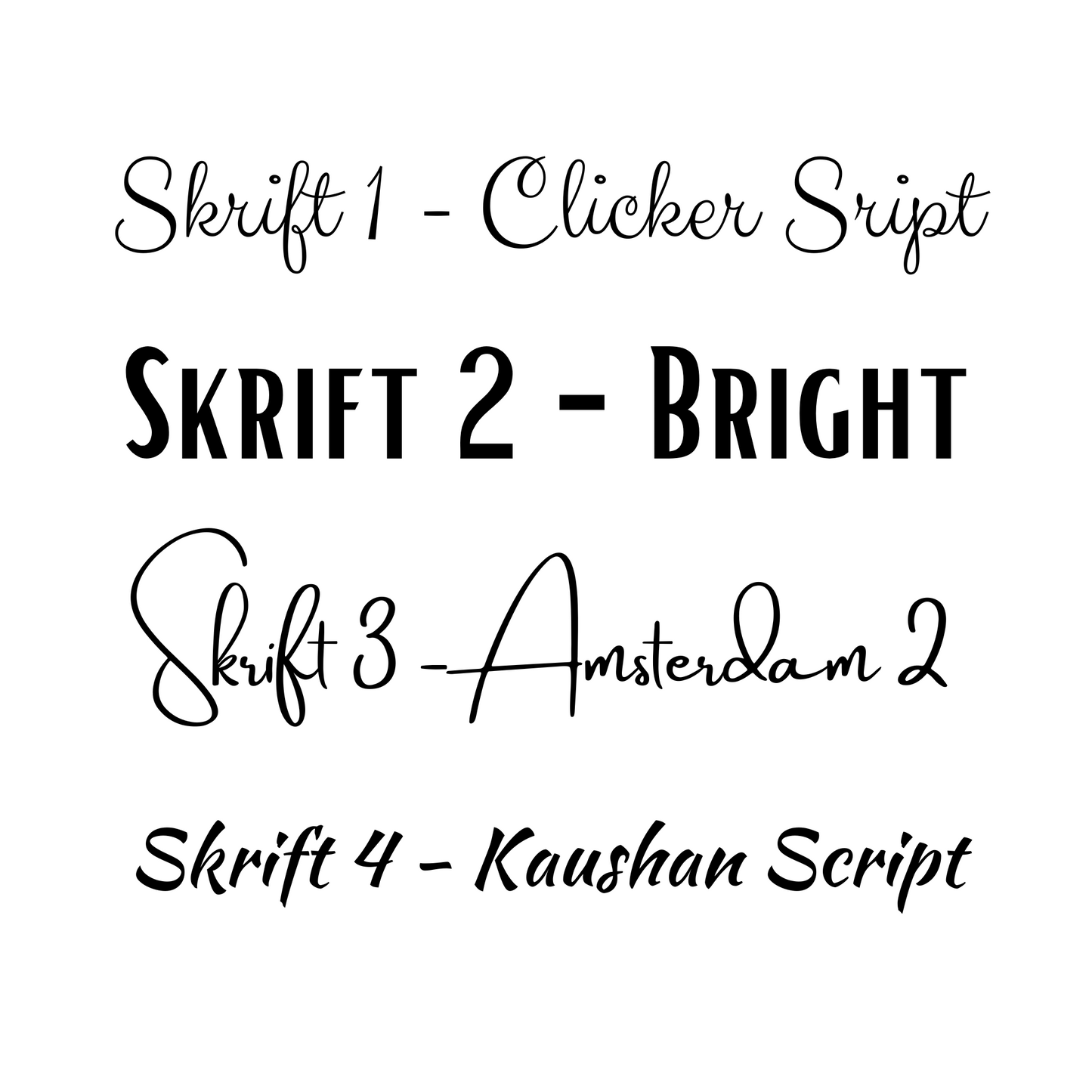 Púði │ Nafn │ 4 skriftir