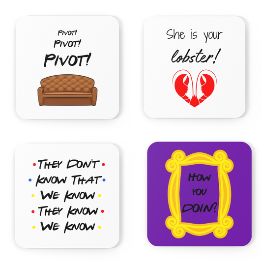 Glasamottur │ Friends │ 4 í pakka