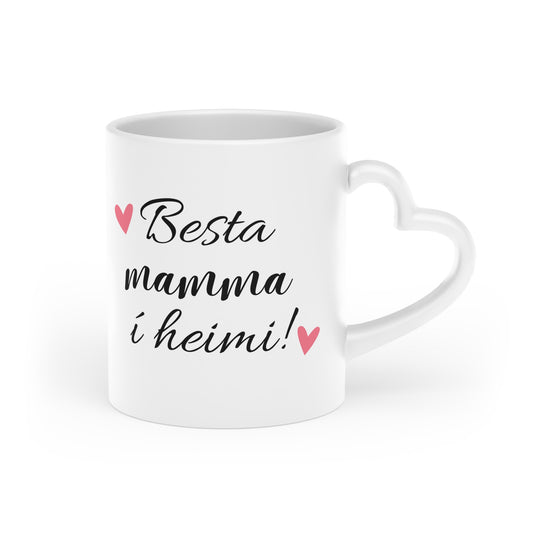 Bolli hjarta handfang │ Besta mamma í heimi