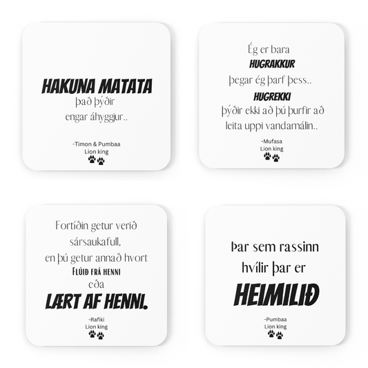 Glasamottur │ Lion King │ 4 í pakka