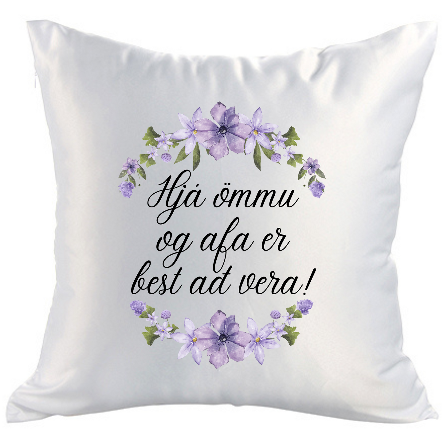 Púði │ Hjá ömmu og afa er best að vera!