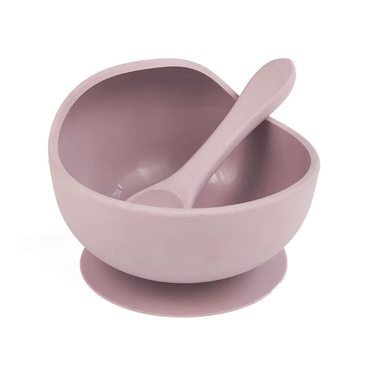 Gjafasett │ diskur, smekkur, skál, skeið og hnífapör│ Pale Mauve