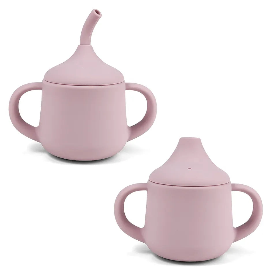 Gjafasett │ diskur, smekkur, stútkanna, skál, skeið og hnífapör│ Pale Mauve