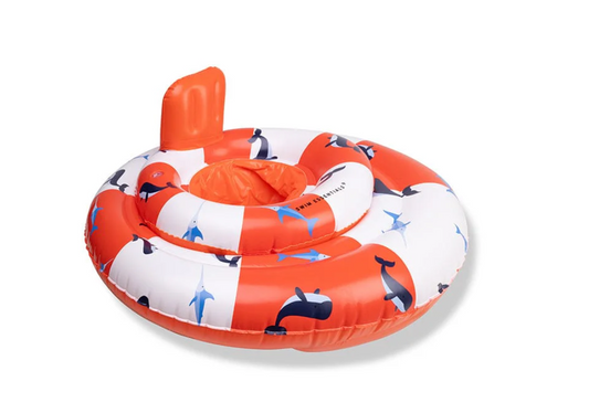 Sundkútur með sæti │Rauður & Hvítur