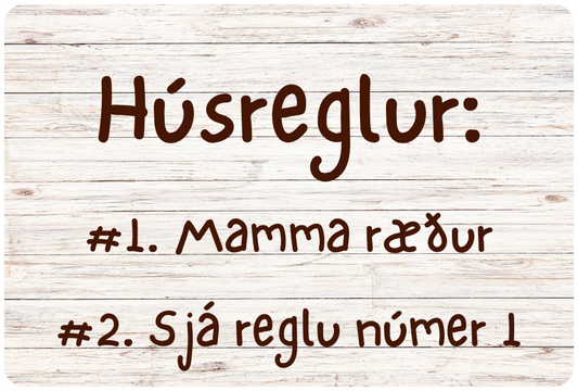 Segull │Húsreglur