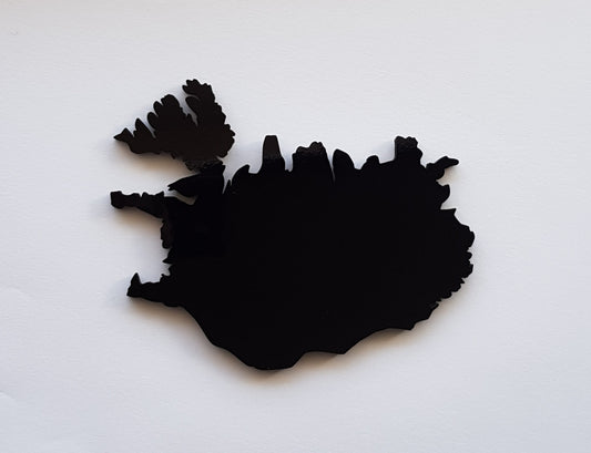 Glasamottur Ísland │ Svartar │ 4 í pakka