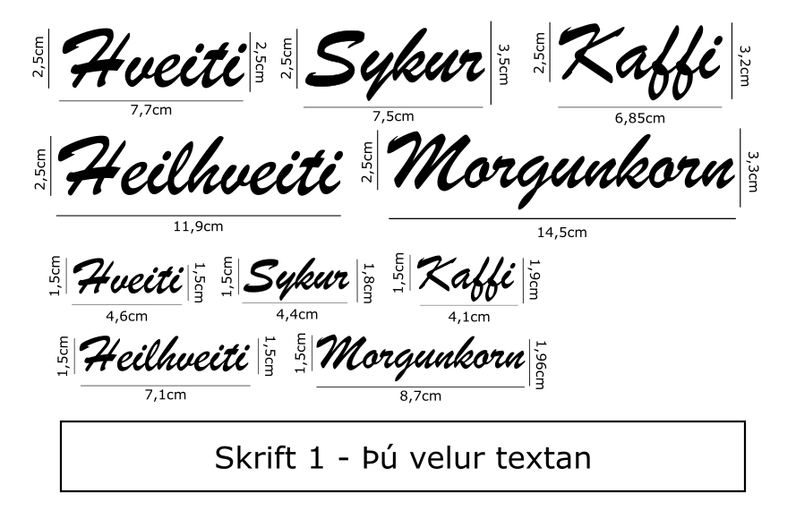 Skipulags límmiðar │ Þinn texti │ 6 saman