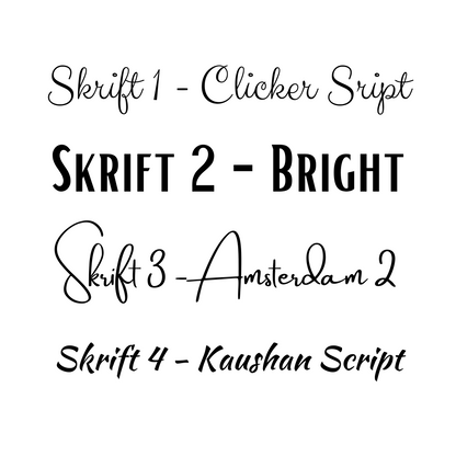 Púði │ Nafn │ 4 skriftir