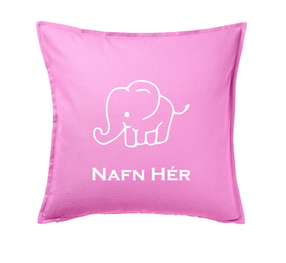 Púði sérmerktur með nafni og mynd