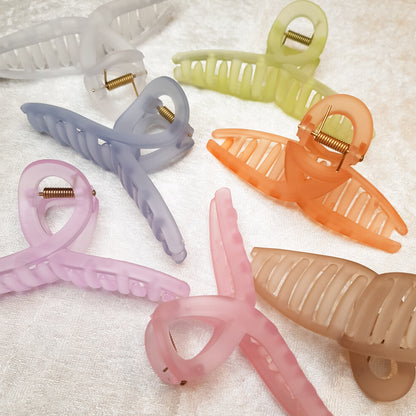 Hárklemma stór frosted │ 7 litir