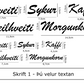 Skipulags límmiðar │ Þinn texti │ 6 saman