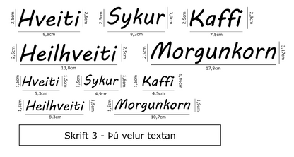 Skipulags límmiðar │ Þinn texti │ 6 saman