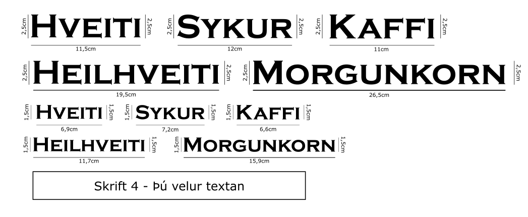 Skipulags límmiðar │ Þinn texti │ 6 saman